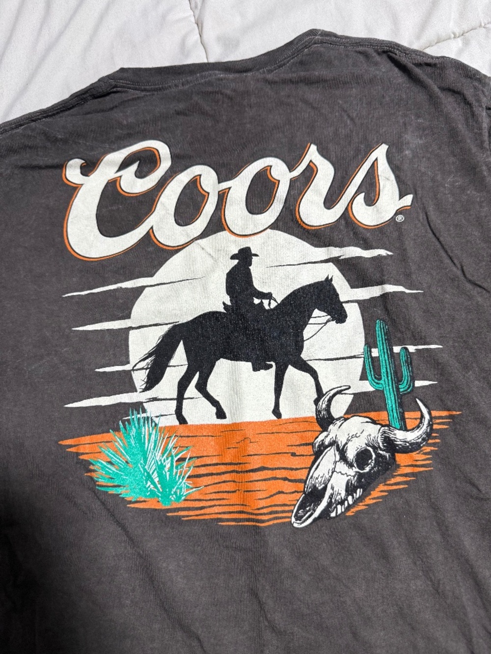 Coors Medium Brown Distressed Style T Shirt